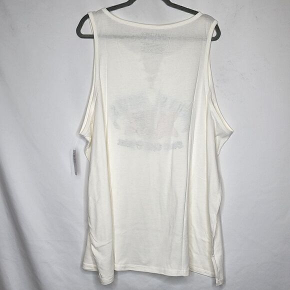 5X 28W Torrid Cream Guns N Roses Lace Up Tank 90s Sweet Child O Mine Grunge Punk - Picture 6 of 6